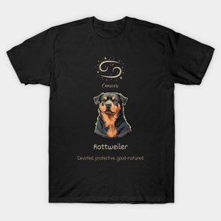 Cancer: Rottweiler - Zodiac Tarot Card T-Shirt